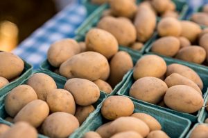 small potatoes on table